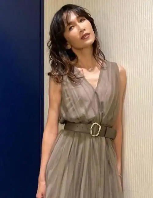 工藤静香真的51岁啦穿灰色网纱裙配卷发梦幻优雅美得不像话