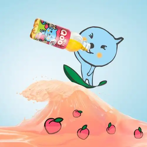 美汁源酷儿桃汁饮料450ml12箱可口可乐公司出品