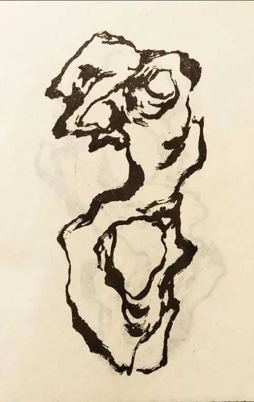 国画---好美的太湖石( 学画石素材)