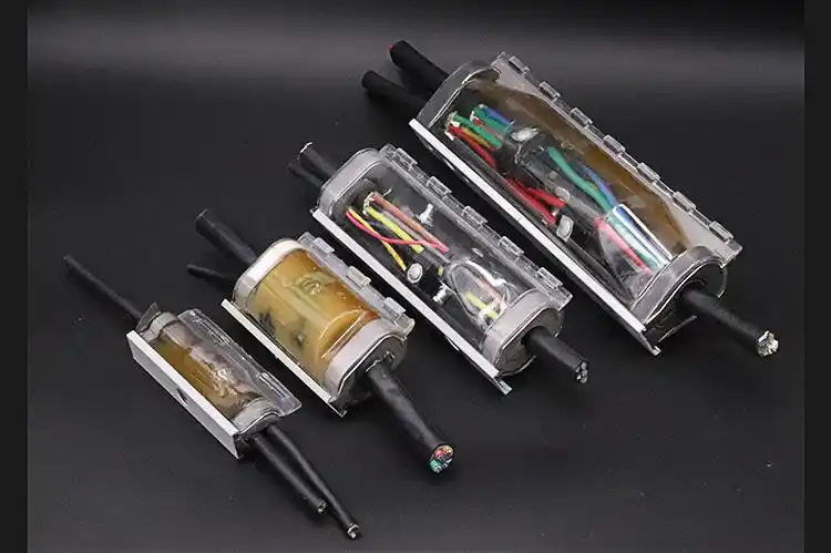 室外电缆灌胶防水接线盒路灯埋地分线盒一进二出电线水下接头ip68lff1