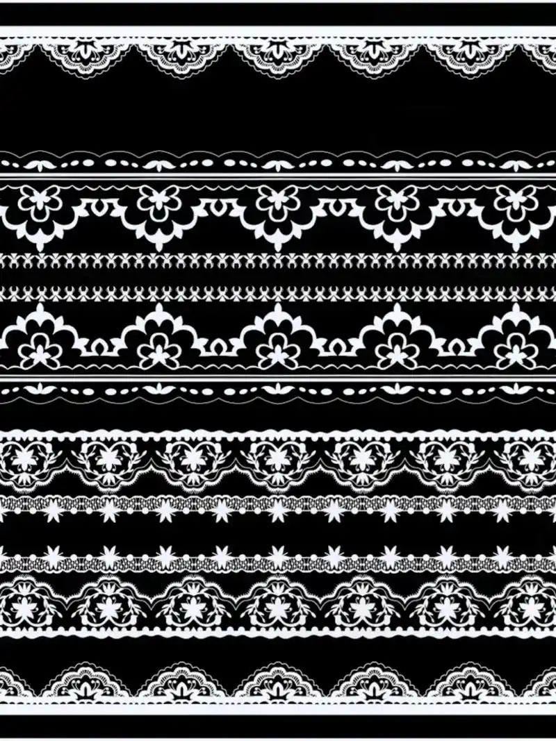 今日份蕾丝花边图案设计 #图案设计  - 抖音