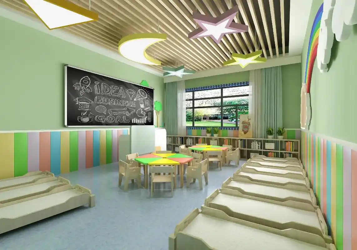 梅工台安幼儿园二楼多媒体 #幼儿园3d效果图 #幼儿园美术室 - 抖音