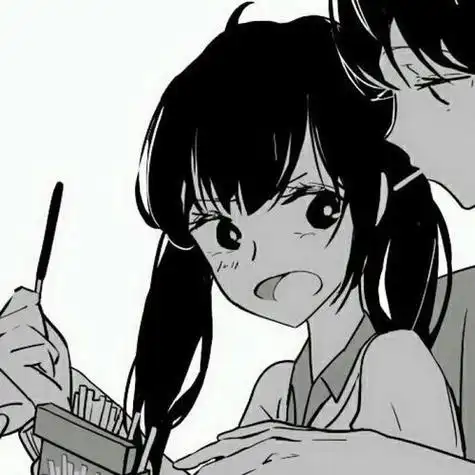 二次元女女情侣头像黑白头像二次元情侣头像女高冷