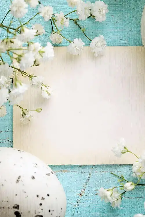 唯美清新春季暖春春天促销海报