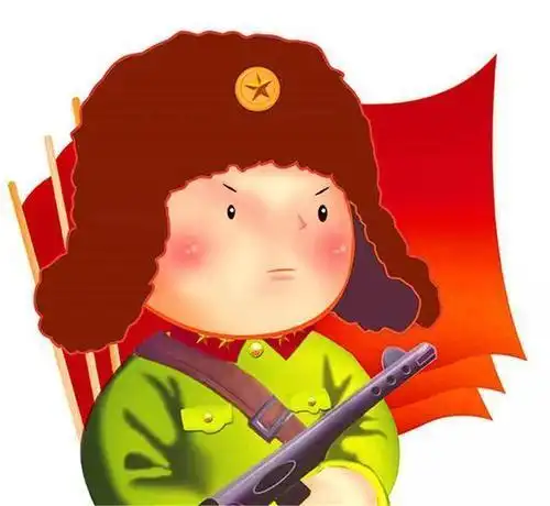 用简笔画画红色故事英雄人物