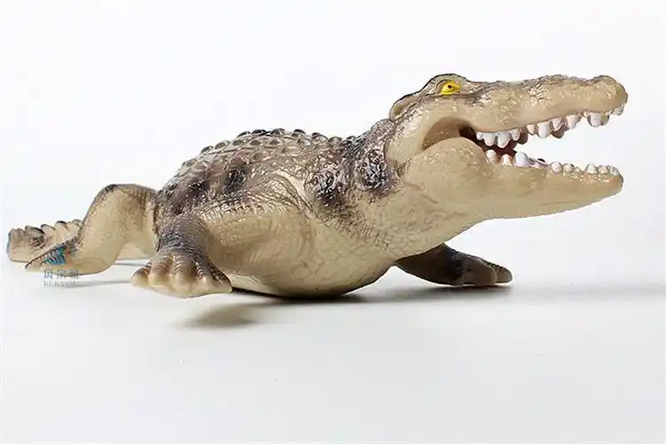 史前巨鳄尼罗鳄软胶仿真鳄鱼玩具模型爬行动物耐摔超大鳄鱼摆件61厘米