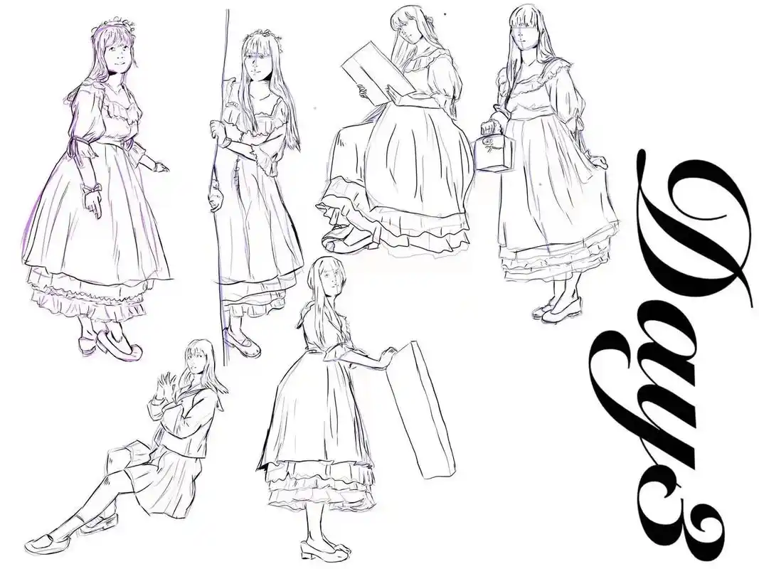 13岁完成金政基速写第二周 - 抖音