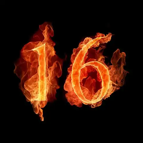 能做个火烧的16吗?谢谢,艺术字