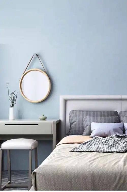 乳胶漆室内墙面漆墙漆雾霾蓝浅蓝色淡蓝色灰蓝客厅电视背景墙油漆