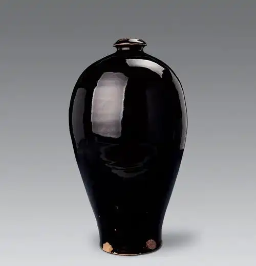1093宋定窑黑釉梅瓶