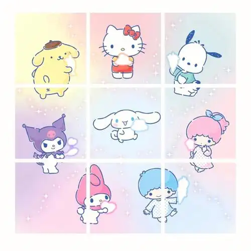 三丽鸥玉桂狗美乐蒂库洛米朋友圈九宫格