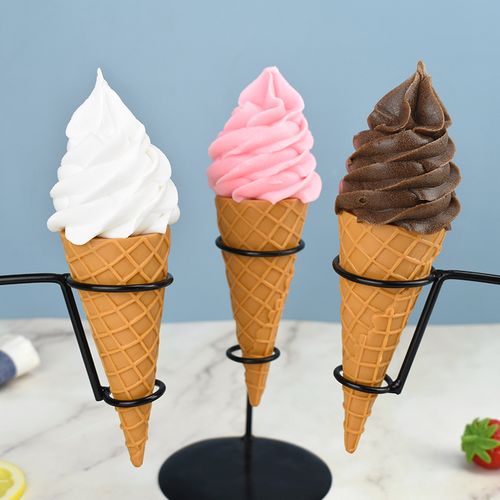 仿真水果冰淇淋模型冰激凌甜筒雪糕摆件奶茶茶店仿真果蔬