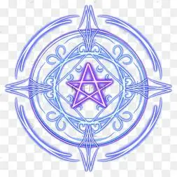 蓝色发光魔法阵