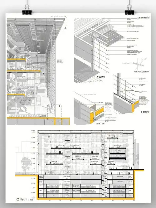 建筑设计细部构造节点设计图书馆展馆办公