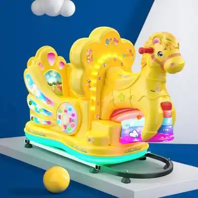 2021新款儿童木马摇摇摇车电动投币摇摆机超市摇摆机