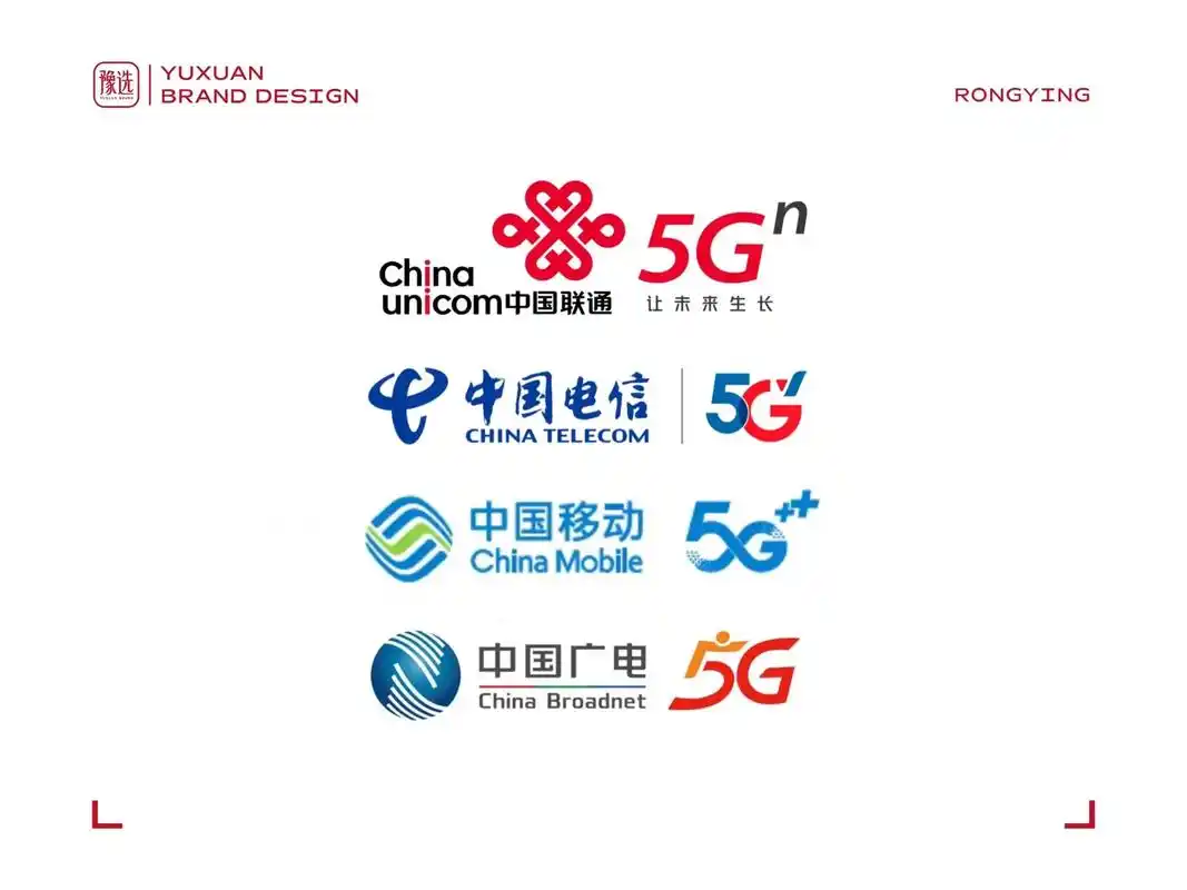 四大运营商5g标志对比#联通5g - 抖音