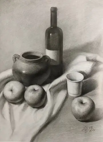素描几何静物临摹范本