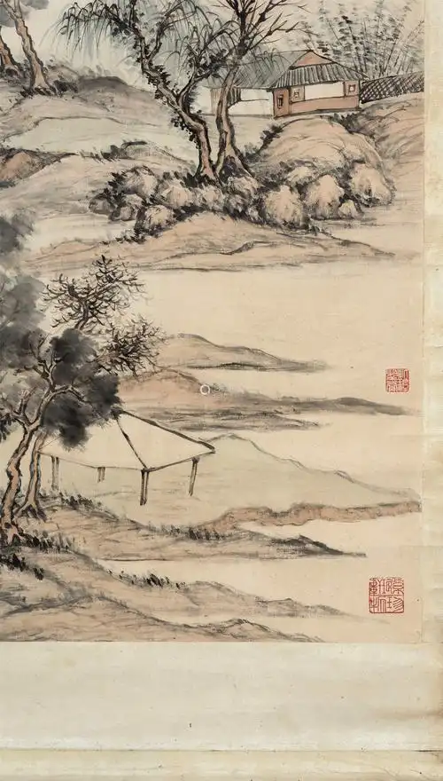 王学浩山水图纸本