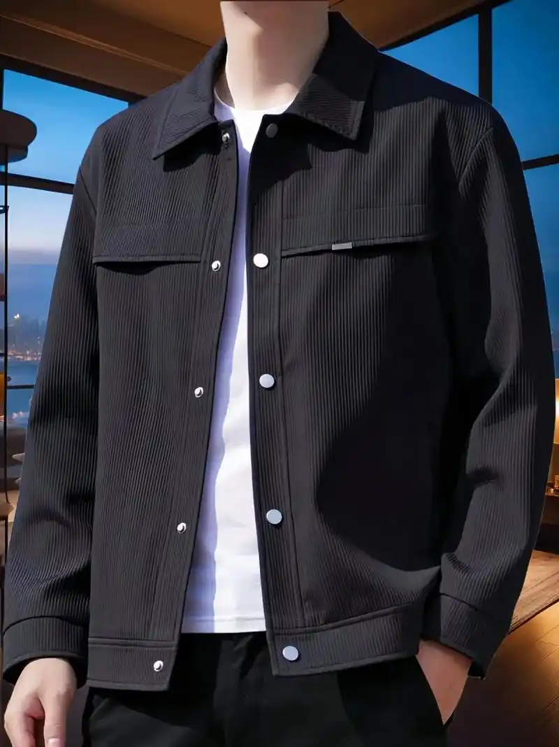 jeep吉普男士翻领夹克春秋款,是一款时尚潮流的高档男装外套