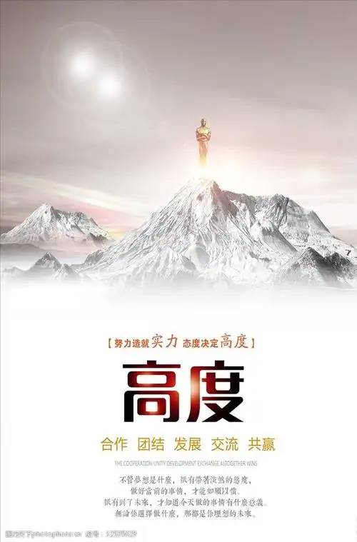 企业文化高度励志海报