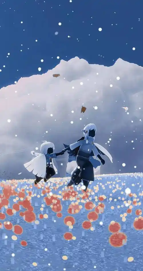 光遇壁纸赏析在风中相遇在光中起舞