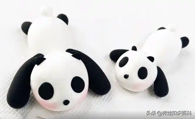 橡皮泥怎么捏小动物好看又简单橡皮泥手工熊猫的做法步骤图