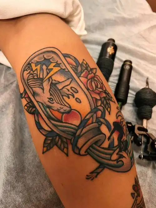 oldschool纹身敬畏之心浪人69