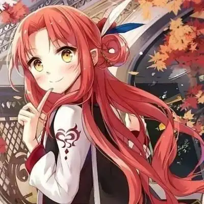枫叶少女动漫头像二次元梦幻枫叶背景图片大全
