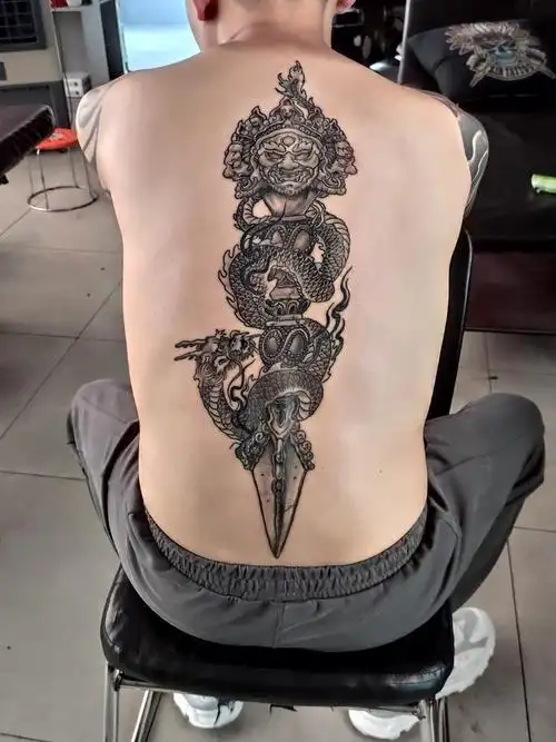 降魔杵_纹身图案手稿图片_罗格仪的纹身作品集