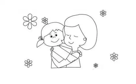 妈妈简笔画头像爸爸妈妈简笔画头像