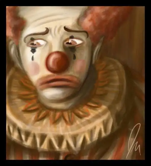 求一张哭泣中小丑的图片