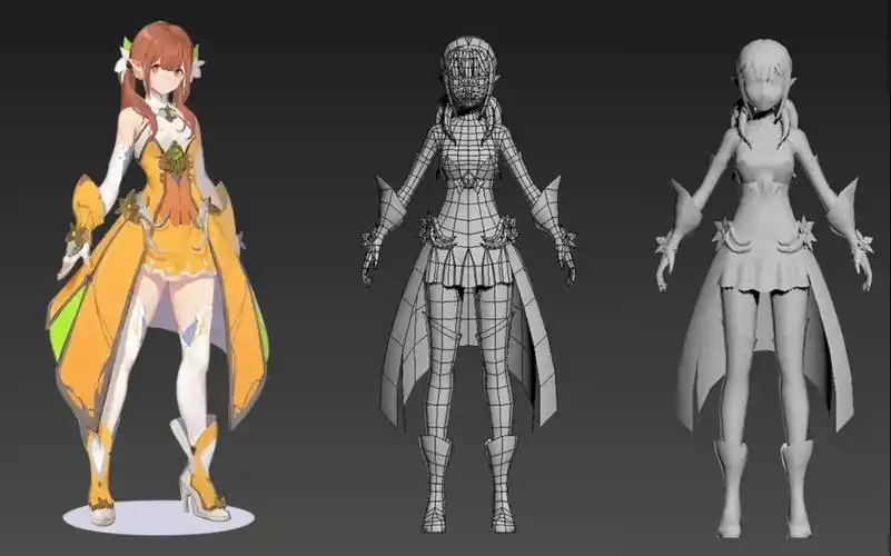 【3dmax人物建模】基础人物模型手绘女性角色制作思路以及流程讲解