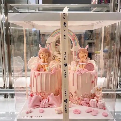 tinacake双胞胎生日奶油蛋糕