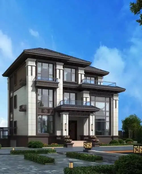 带电梯三层新中式复式别墅7室3厅适合农村自建