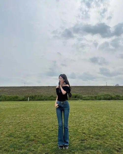 #张元英ins##张元英牛仔裤全身照#