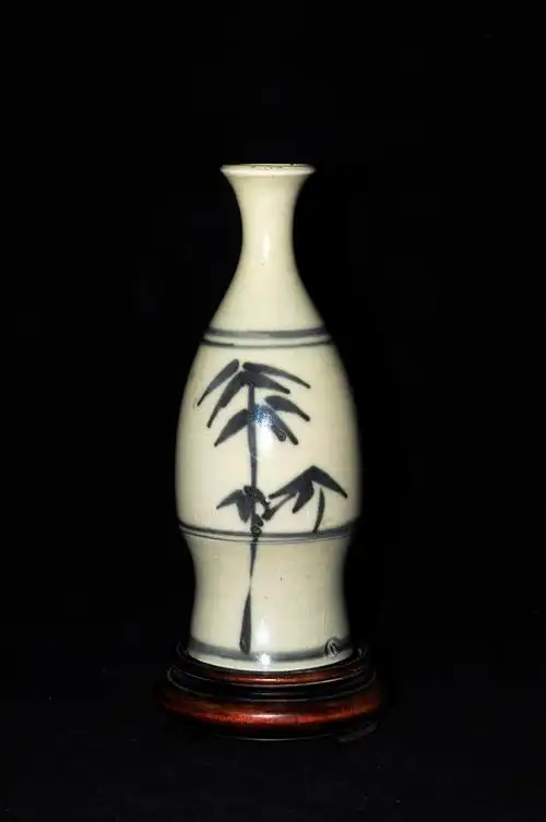 青花 竹纹 酒瓶