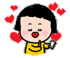 蘑菇头比心可爱亲亲萌萌哒gif动图_动态图_表情包下载_soogif