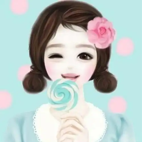 唯美可爱韩国女生插画头像