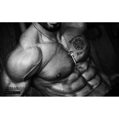 拉扎尔安格洛夫健身房海报励志肌肉男超大宿舍墙贴壁纸装饰画定制