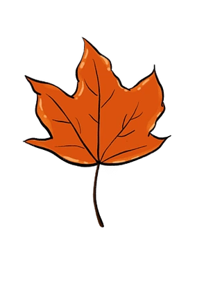 枫叶简笔画图片带颜色 - 简单简笔画