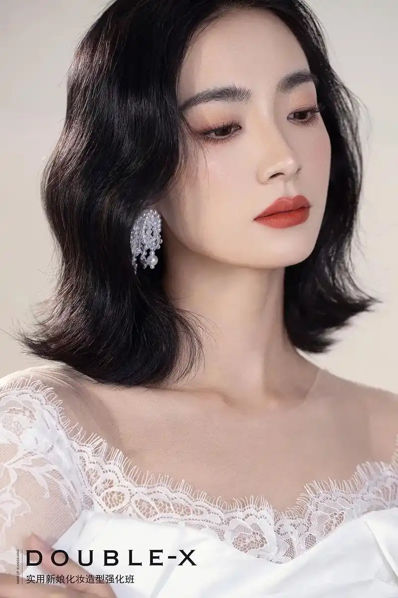 这样的短发新娘造型惊艳到我了7515.