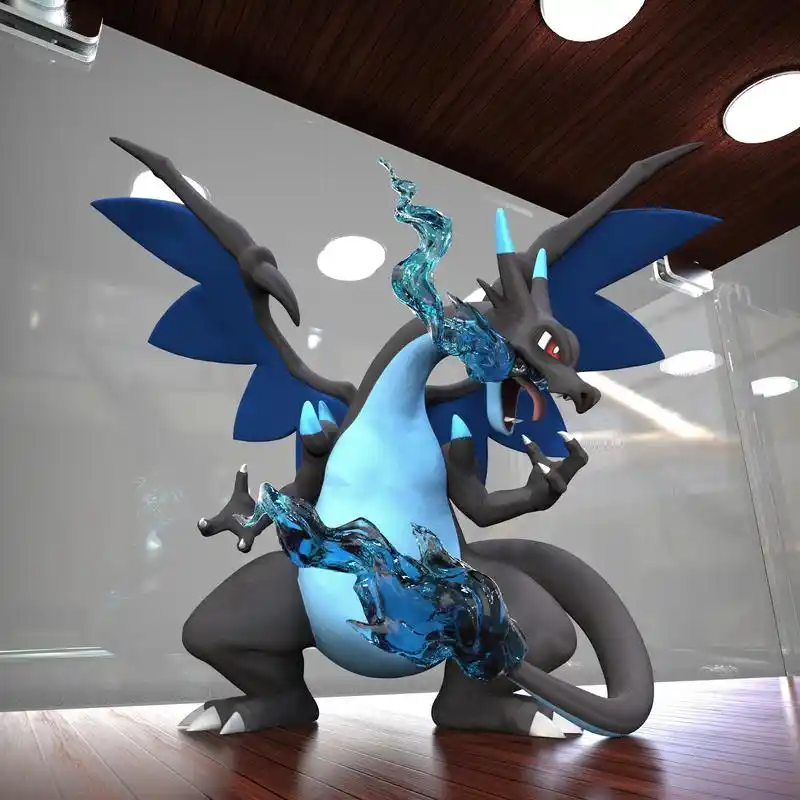 97超级喷火龙x模型,想看展示效果吗?接上一个超级喷火龙x - 抖音