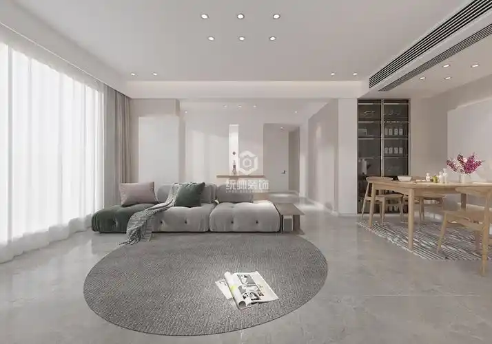 徐汇区滨江三号小区140平方现代简约风格3室2厅2卫1厨餐厅装修效果图