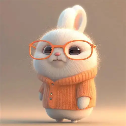 软萌可爱戴眼镜的兔子头像图片大全_动物头像_头像屋