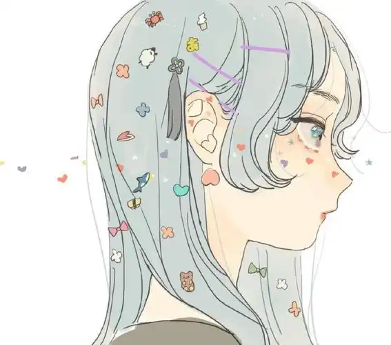 67动漫女生配色清新素雅