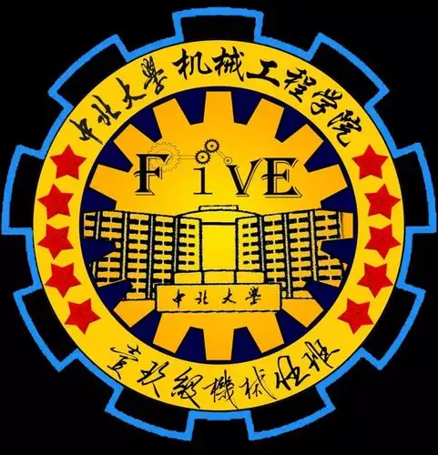 圆形徽章构成机械工程学院创意班徽图案