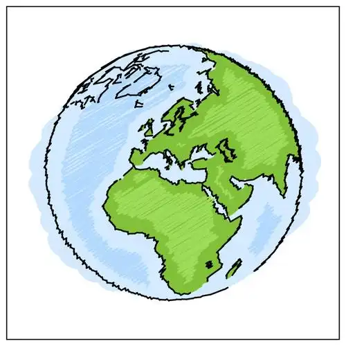 手绘地球矢量素材