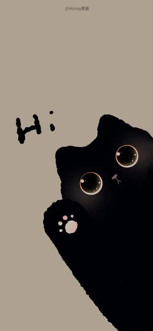 简约黑猫 动态#壁纸##华为主题##手机主题