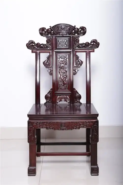 明清工匠红木古典家具报价红酸枝交趾黄檀红木圆形餐桌款式