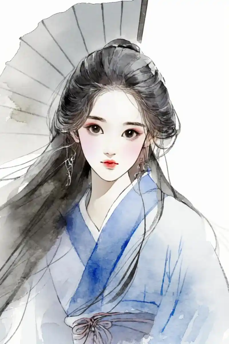 图文伙伴计划 #水彩 #古风美人 #绘画 - 抖音